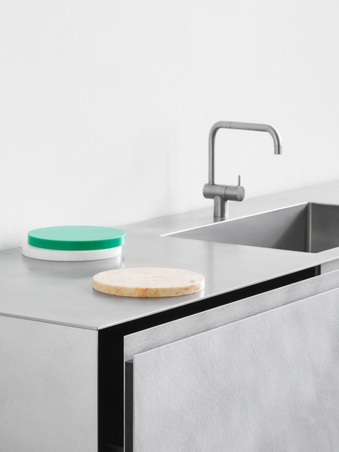 Stainless steel countertop and faucet